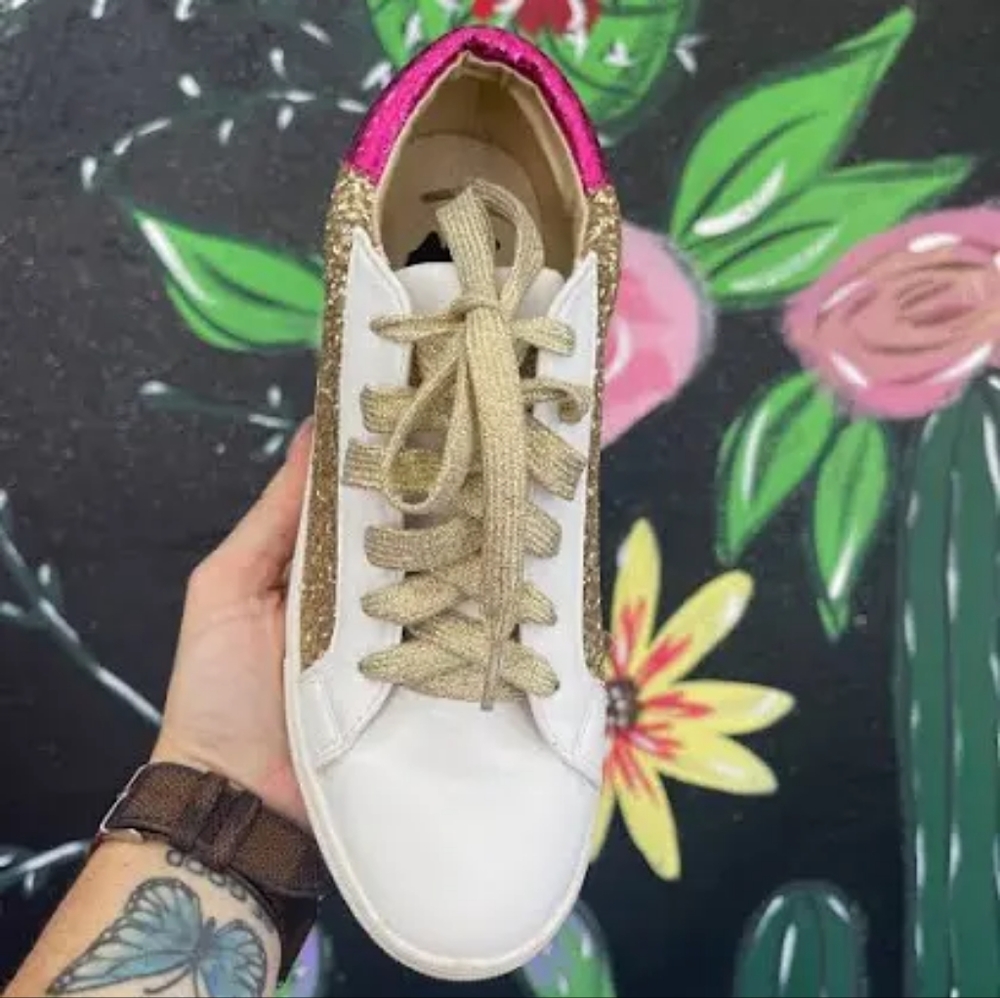 Camel Threads glitter tennies